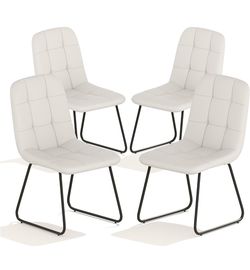 New-HIPIHOM Faux Leather Dining Chairs Set of 4