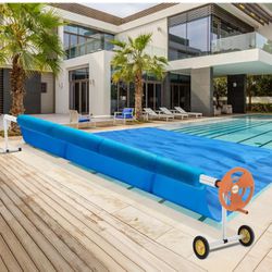 Pool Cover Reel Set, 21 FT for Inground Swiming Pool,Aluminum Tube,Solar Pool Cover Blanket Roller (21 FT)