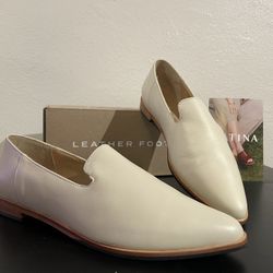Pointed Leather Flat Patina Size 9