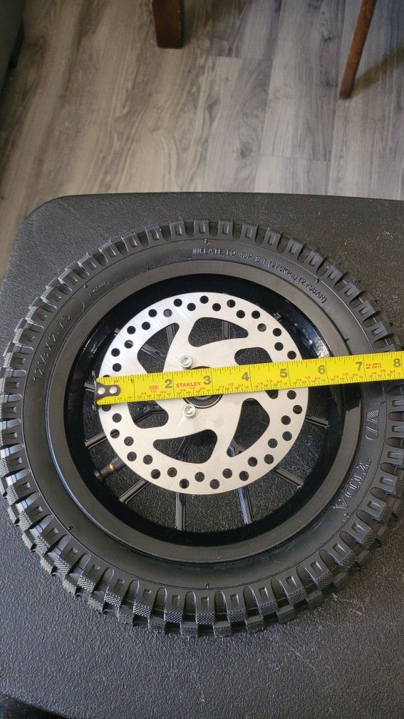 Llanta Para Mini Picadora De Neumático De 12.5  2.75 Pulgadas Pernos De Piñón Frenos De Disco Para Mini Moto De Cross