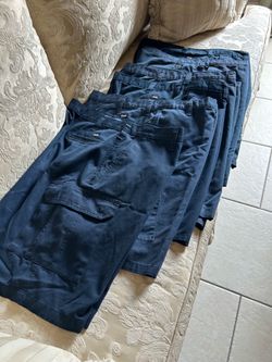 Navy Blue Work Cargo Shorts