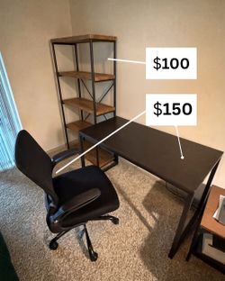 Computer Desk + Office Chair