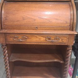 Vintage 1960s ROLL TOP SECRETARY DESK