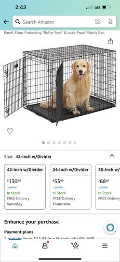 Xl Cage 42 Inch Double Doors And Divider $95