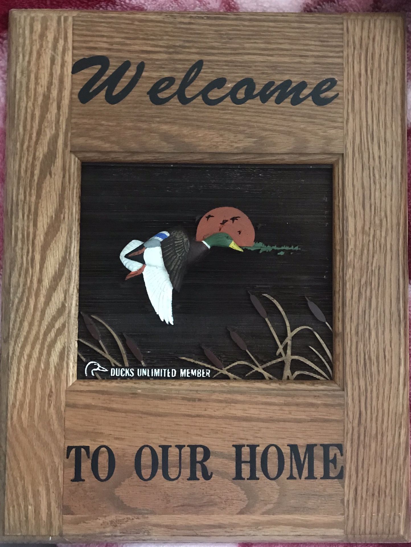 Culbertson’s LTD Wooden Ducks Unlimited Welcome Sign