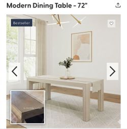 Selling a 72 inch modern dining table