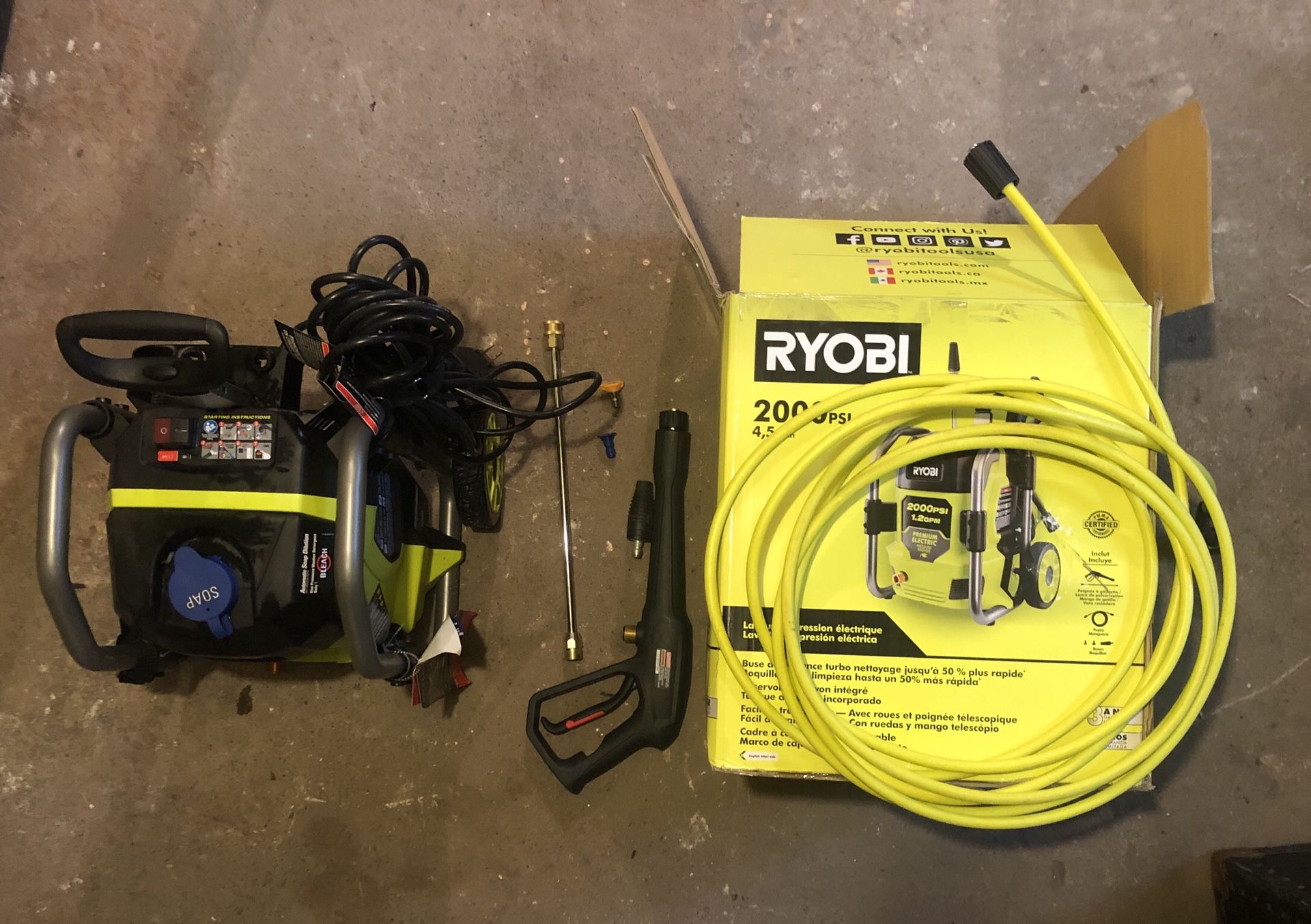 Ryobi 2000 PSI 1.2 GPM Cold Water Electric Pressure Washer