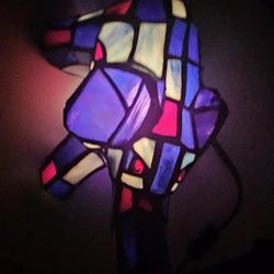 Stained Glass Tiffany Style Elephant Lamp