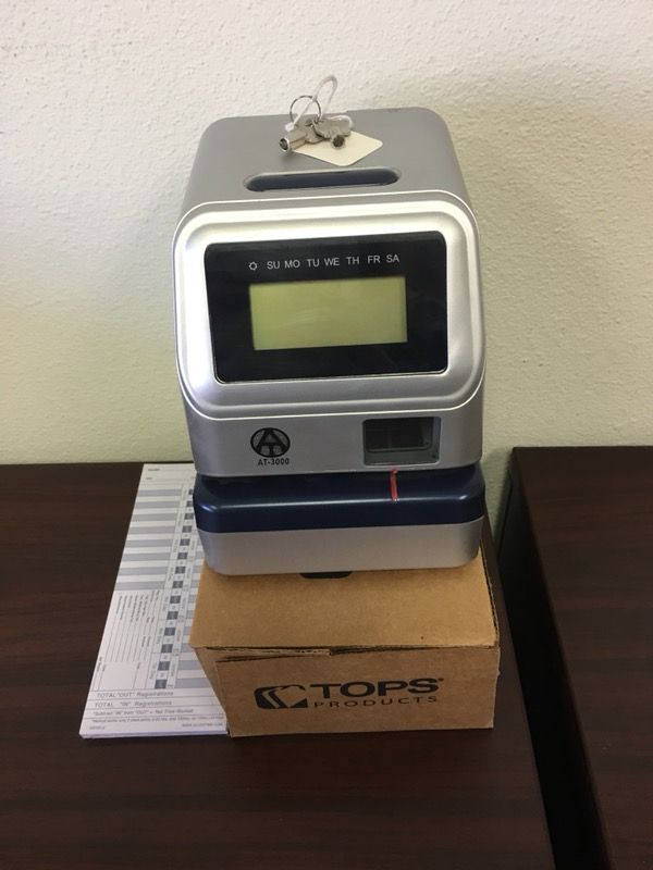 AT3000 Digital Time Clock with 500+ timecards