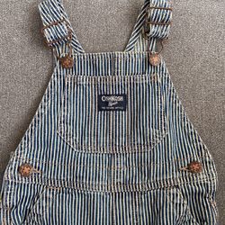 OshKosh B’gosh Stripped Overalls Size 18 Months