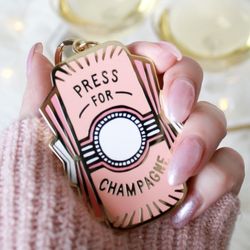 PINK PRESS FOR CHAMPAGNE KEYCHAIN