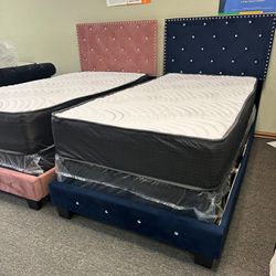 NEW TWIN FULL QUEEN KING SIZE BED WITH MATTRESS AND BOXSPRING INCLUDING FREE DELIVERY 