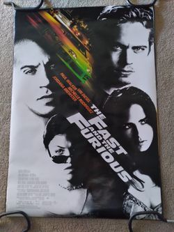 First Original Movie Theater Double-Sided Poster Of THE FAST & THE FURIOUS For Just 100dlls (27x40) Alvernon Between Drexel & Valencia