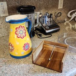 Various Kitchen Pots, Pans, Blender, Cutting Boards, And More
