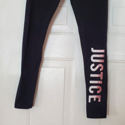 Justice Black Leggings Size 10/12 Gjrls
