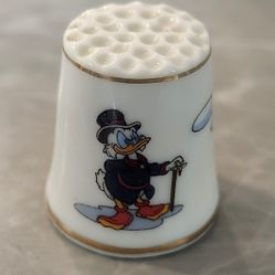 NE The First Disney Characters Thimble Uncle Scrooge McDuck Porcelain 