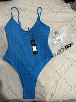 Blue One Piece Fashion Nova Swimsuit 