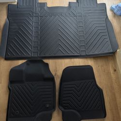 Fits 2015-2025 Ford F-150 Crew Cab All Weather 3D Molded Floor Mats Carpet Liner TPE