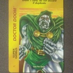 1996 Fleer Marvel OverPower Dr. Doctor Doom Super Genius Card Game Vintage Collectible Comics