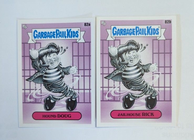 Elvis Presley Jailhouse Rock Hound Dog Garbage Pail Kids 2 Card Set