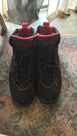Jordan 6 black red and yellow size 8