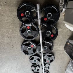 700 Pound Bar Weights Set Olympic 