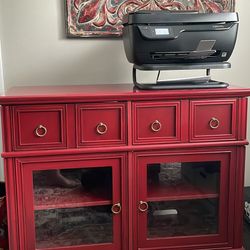 Red Console Cabinet