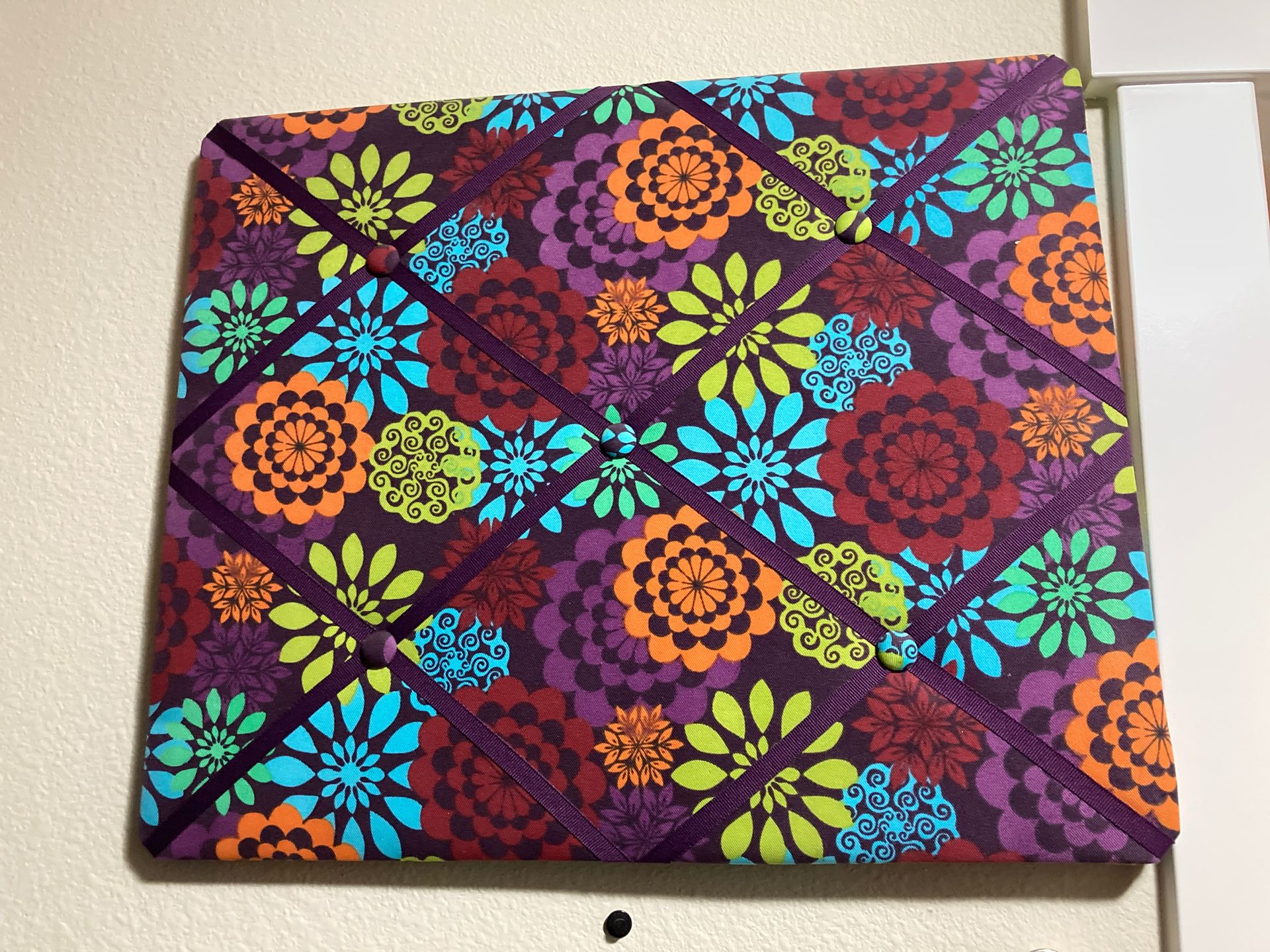 Cloth bulletin board. Like New. 2 available, $5 each