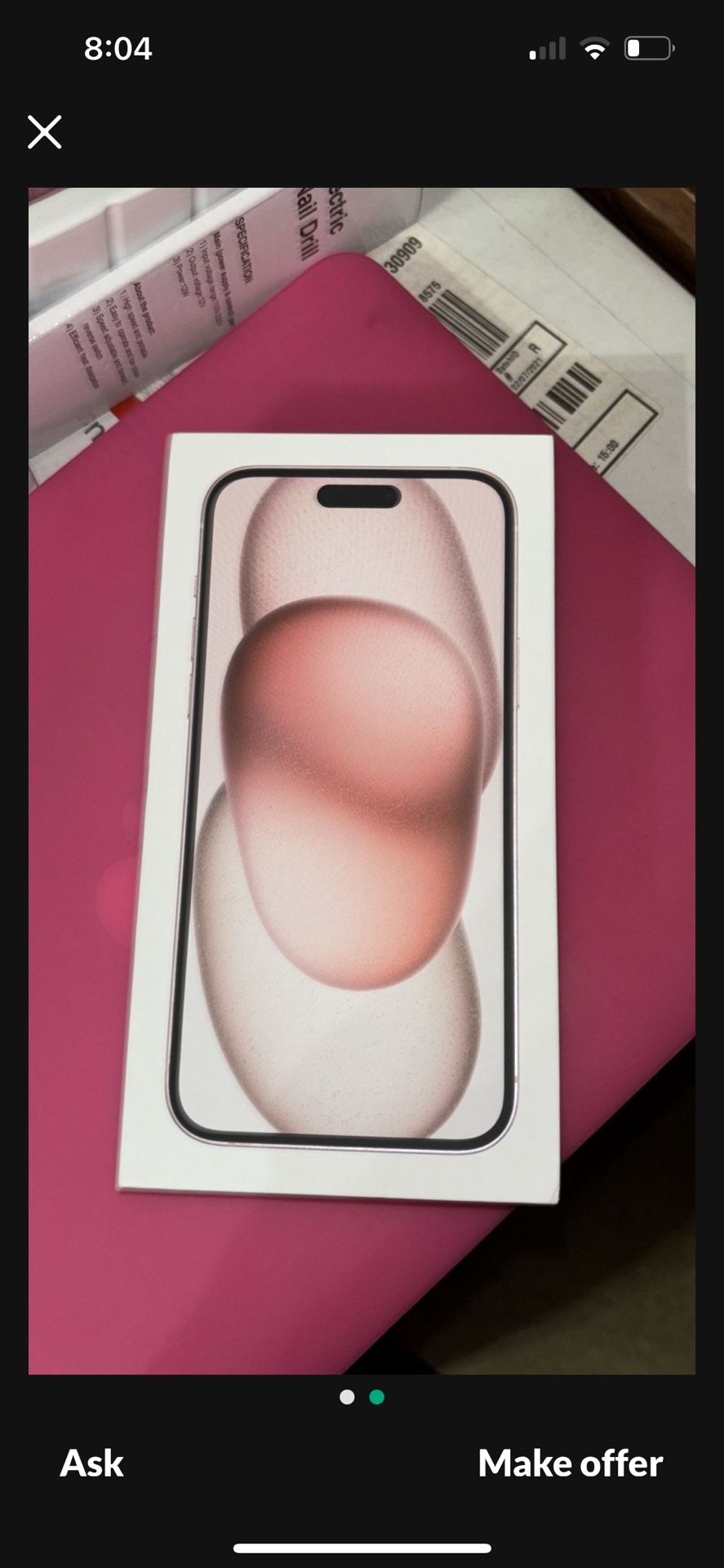 iPhone 15 Pink 