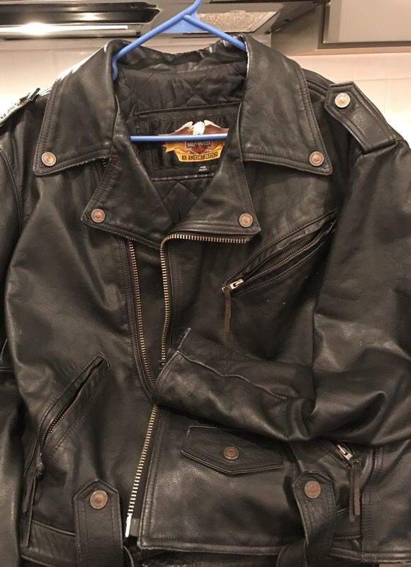 Harley Davidson leather jacket coat genuine