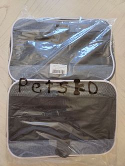 Soft-Sided Carrier for Small Pets with Locking Safety Zippers Anti-Scratch Mesh