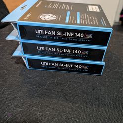 3 LIAN LI UNI FANS SL INFINITY 140 RGB BLACK ---UF-SLIN140-1B (No controller included)