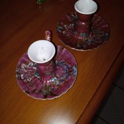 VTG Set FENDI Candle Holder & Bud Vase Porcelain..