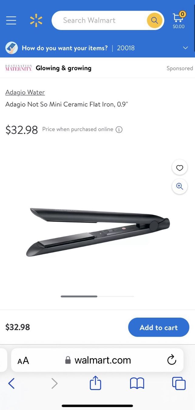 Adagio Hair Straightener -$10!