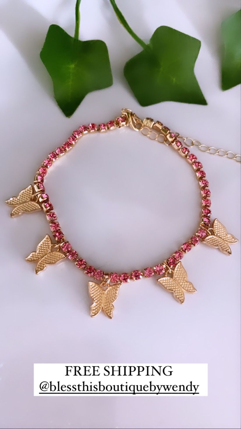 Butterfly ankle bracelet
