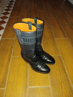 Lucchese  8 .1/2 Black  Boots Unisex 
