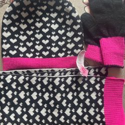 Snow Cap Mittens And Scarf For Girls