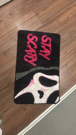 Ghostface Accent Rug & shower curtain