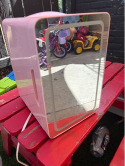 Pink LED mirror/storage cabinet ✨