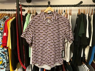 Stussy Psychedelic Checker Shirt Black White Euphoria Size Small