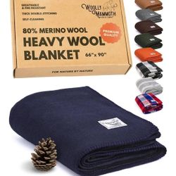 Woolly Mammoth Woolen Company Merino Wool Camping Blanket - 66" x 90"
