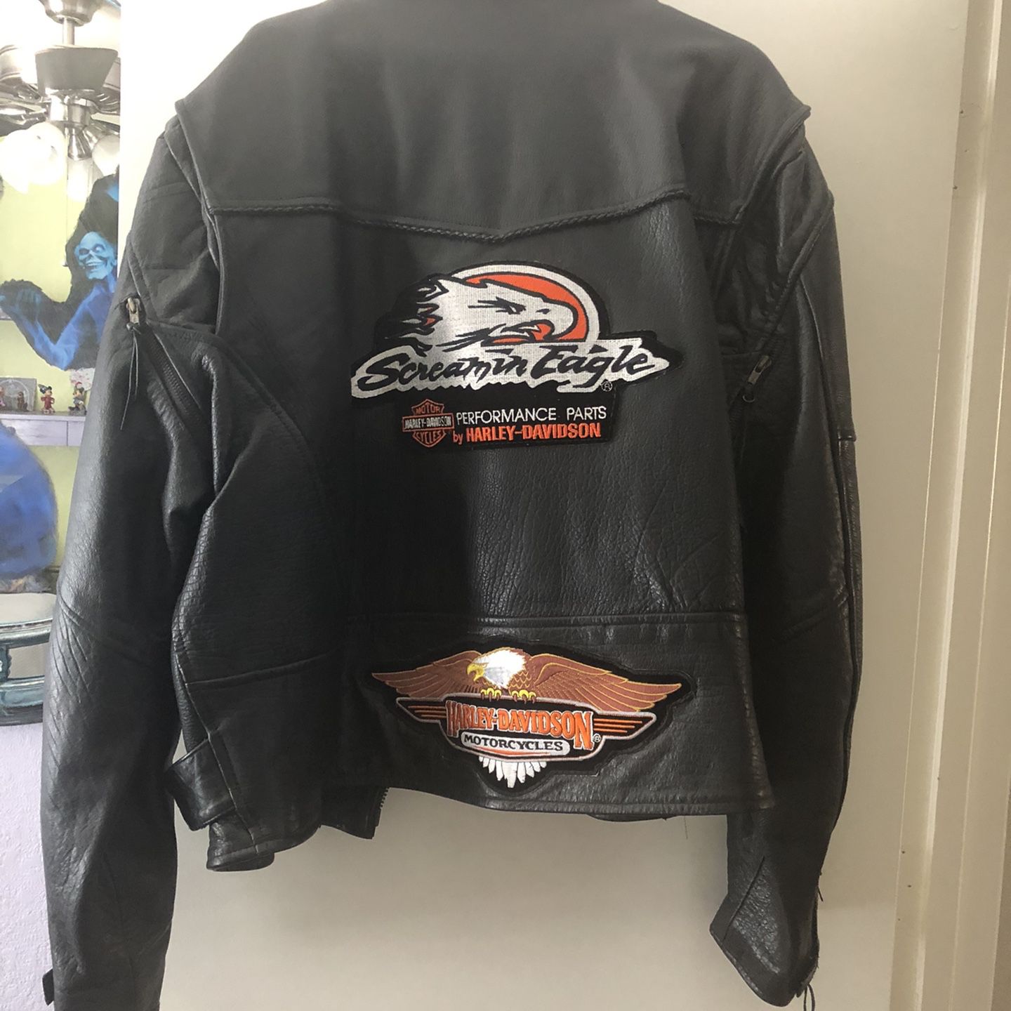 Leather Motorcycle Vest & jacket 