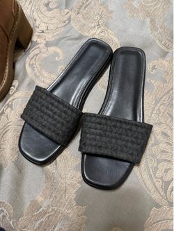 Black Michael Kora Slide Sandals