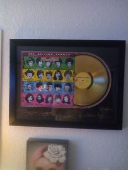 Rolling Stones- Some Girls- Gold sighned album collage