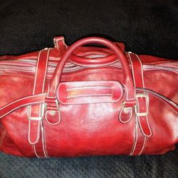 ITALIAN HAND MADE WEEKENDER TRAVEL DUFFLE BAG FOR SALE 