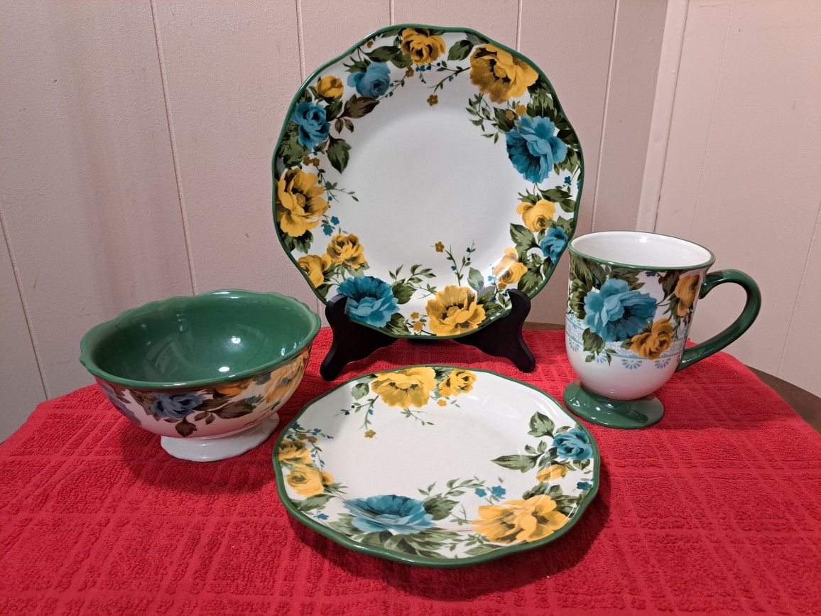 Pioneer Woman ~ ROSE SHADOW Service For 1