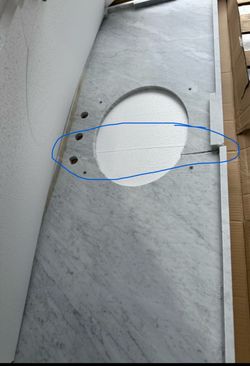 Make offer Cracked Marble Vanity Top with Sink Cutout