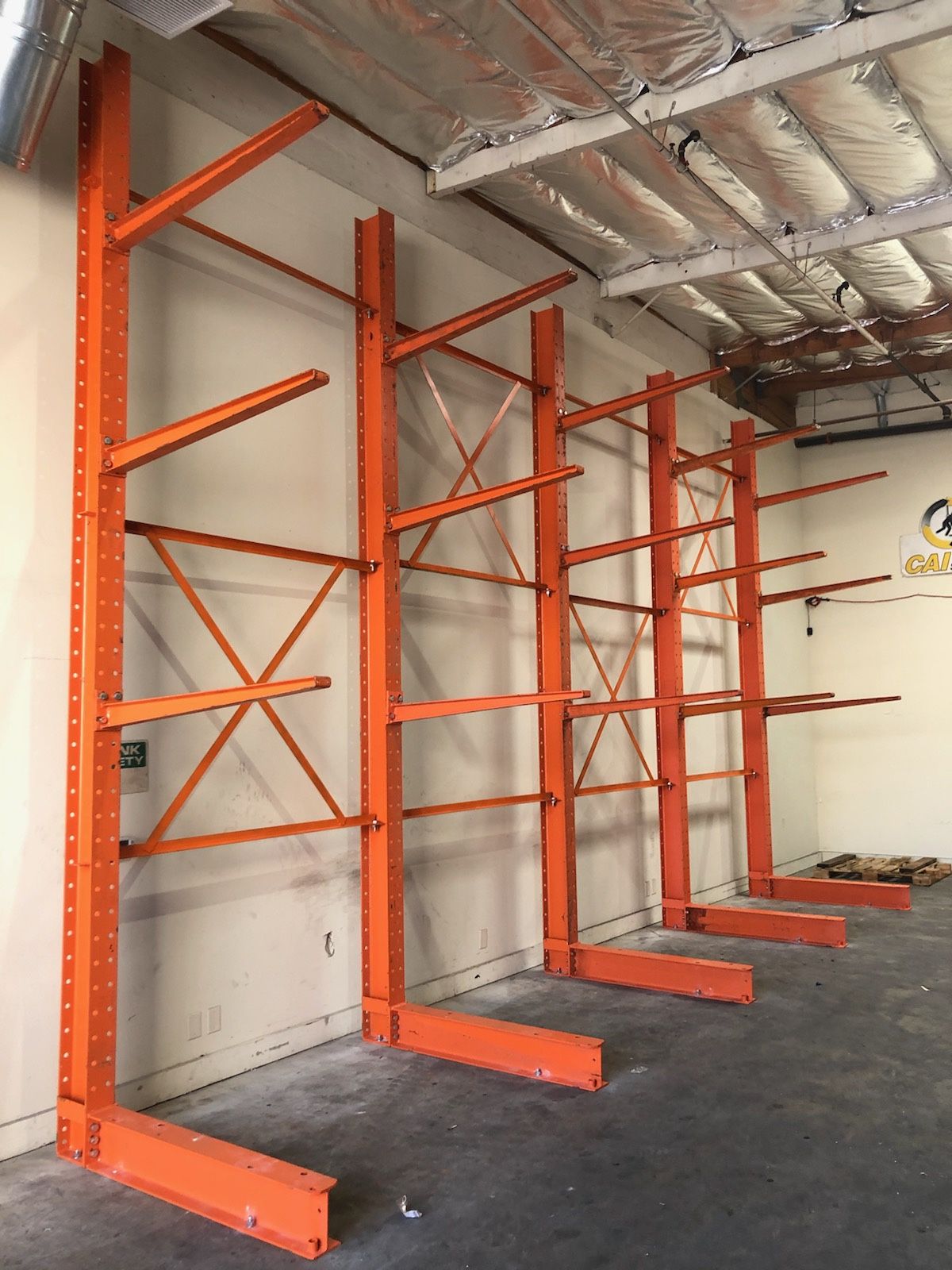 Used Cantilever- Metal Sheet Storage- Lumber Shelving- Pipe Racks- Pallet Racking