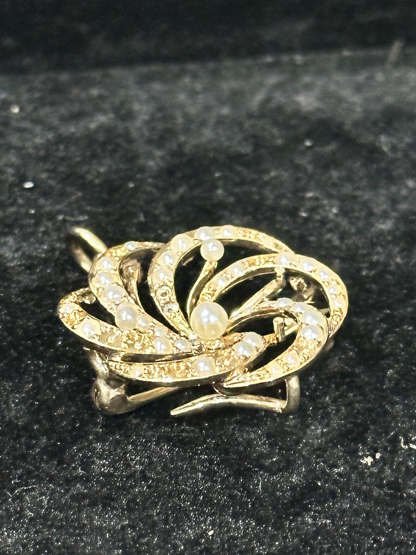 14k Rose Gold brooch and pendant