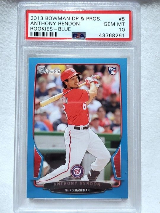 2013 Bowman DP & Pros Rookies Blue #5 Anthony Rendon PSA 10 Washington Nationals Card